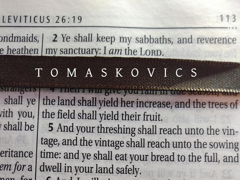 Leviticus Sabbath Tomaskovics
